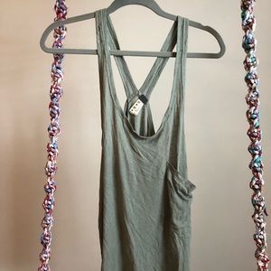 NWOT: Free People Army Green Tank
